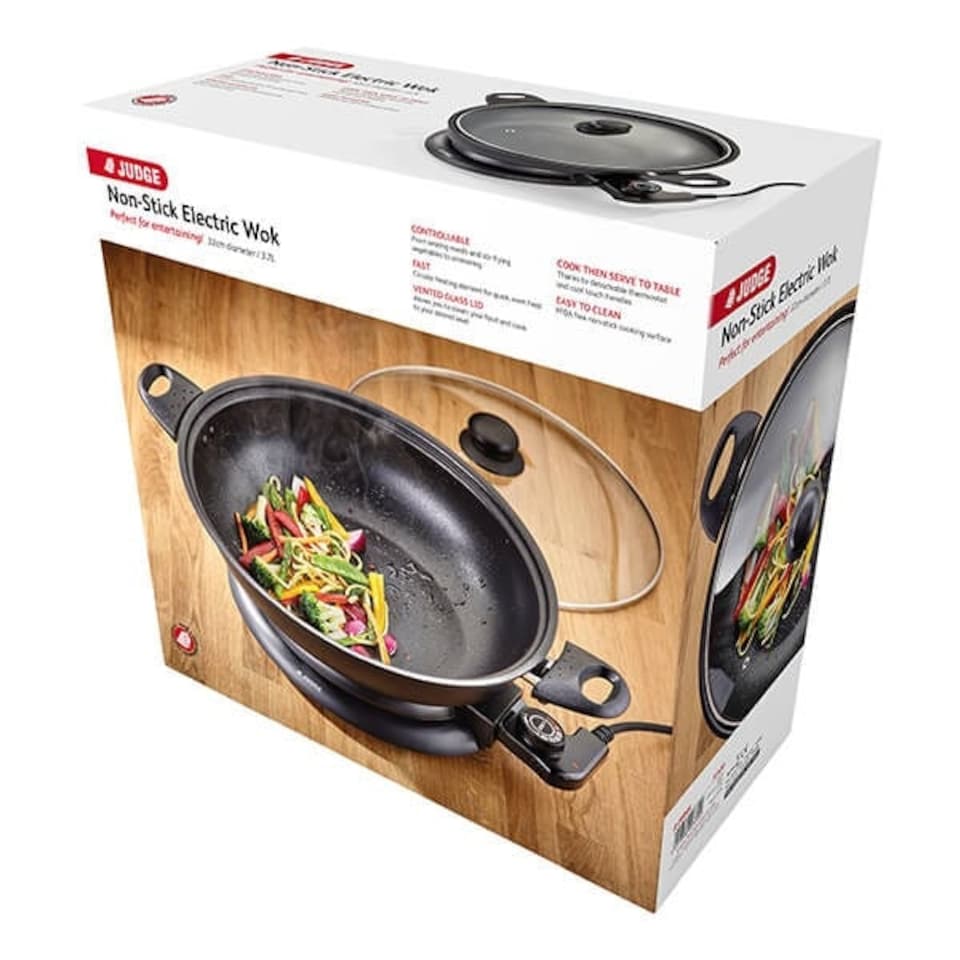 image 1 of Judge Electricals 32cm Non-Stick Electric Wok 3.7L
