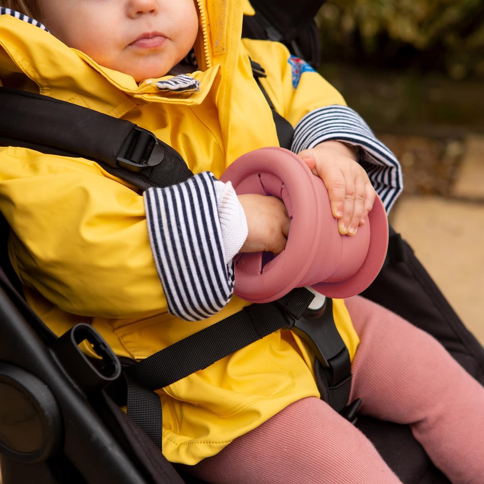 image 1 of Tiny Dining Baby Silicone Suction Snack Pot - 330ml  - Dusty Rose | Pink | Dusty Rose