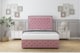 image 2 of Sloomy Sofia Chrome Pink Plush Divan Bed Base 2 Drawers Foot-End With 26 Inch Strutted Headboard & 12 Inch Matching Footboard | Pink | Pink | Super King | 1
