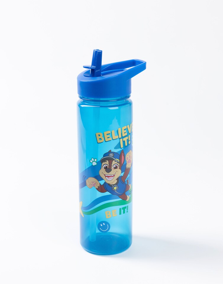 image 1 of Paw Patrol Chase Blue Lunch Bag and Bottle Set | Believe in it Cartoon Inspired Lunch Carrier | Adjustable Strap Easy Carry | Back to School Essential for Kids | Boys Paw Patrol Merch
