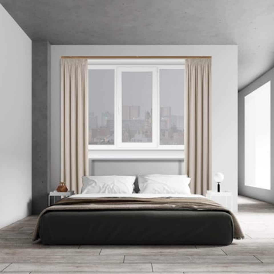 image 1 of 390cm Antique Brass Fineline Aluminium Curtain Track | Bronze | Bronze