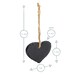 image 3 of Nicola Spring Slate Heart Hanging Tags - 7 x 5.5cm - Natural - Pack of 3