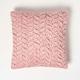 image 1 of Homescapes Grace Pleated Pink Velvet Cushion - 45 x 45 cm | Multi | 45 x 45 cm | 1