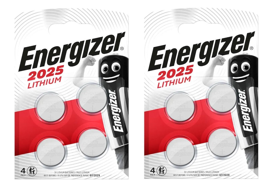 Energizer 2025 Lithium Batteries - Pack of 8 (2x 4 pack)