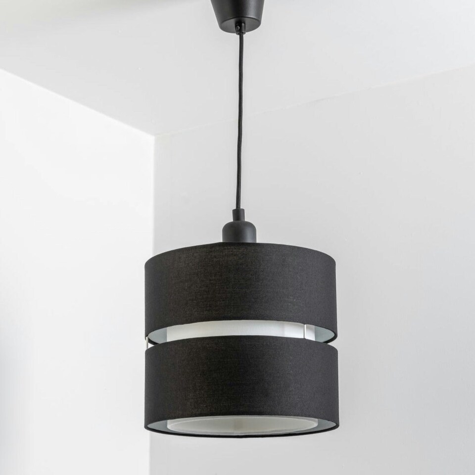 image 1 of CGC GAYLE Black Two Tier Double Ceiling Shade Black
