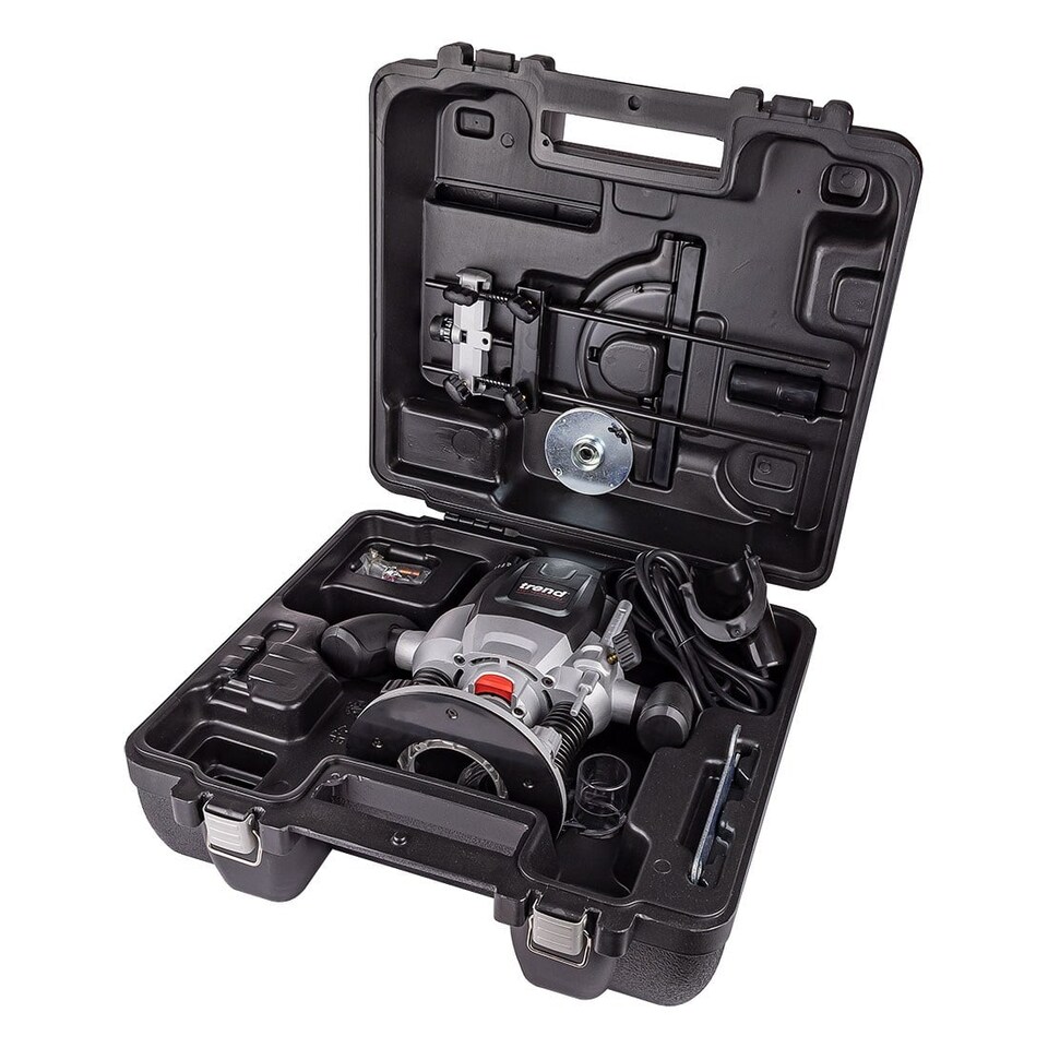 image 1 of Trend T7EK 2100W 1/2" Variable Speed Router 240V In Kit Box