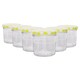 image 1 of Argon Tableware Glass Jam Jars with Yellow Gingham Lids - 130ml - Pack of 6