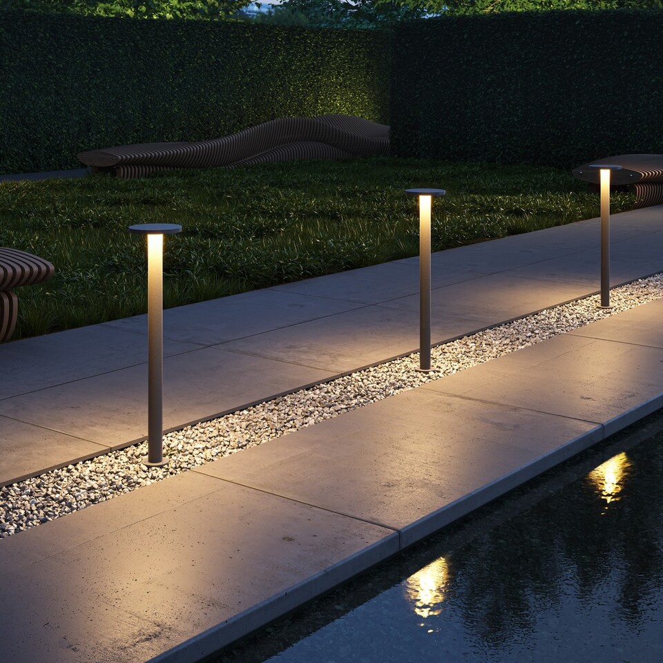 image 1 of Maytoni Wald Outdoor Bollard Graphite, 80cm, 3000K IP65