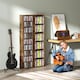image 8 of HOMCOM 260 CD Storage Unit 120 DVD Storage Tower with 9 Compartments | Brown