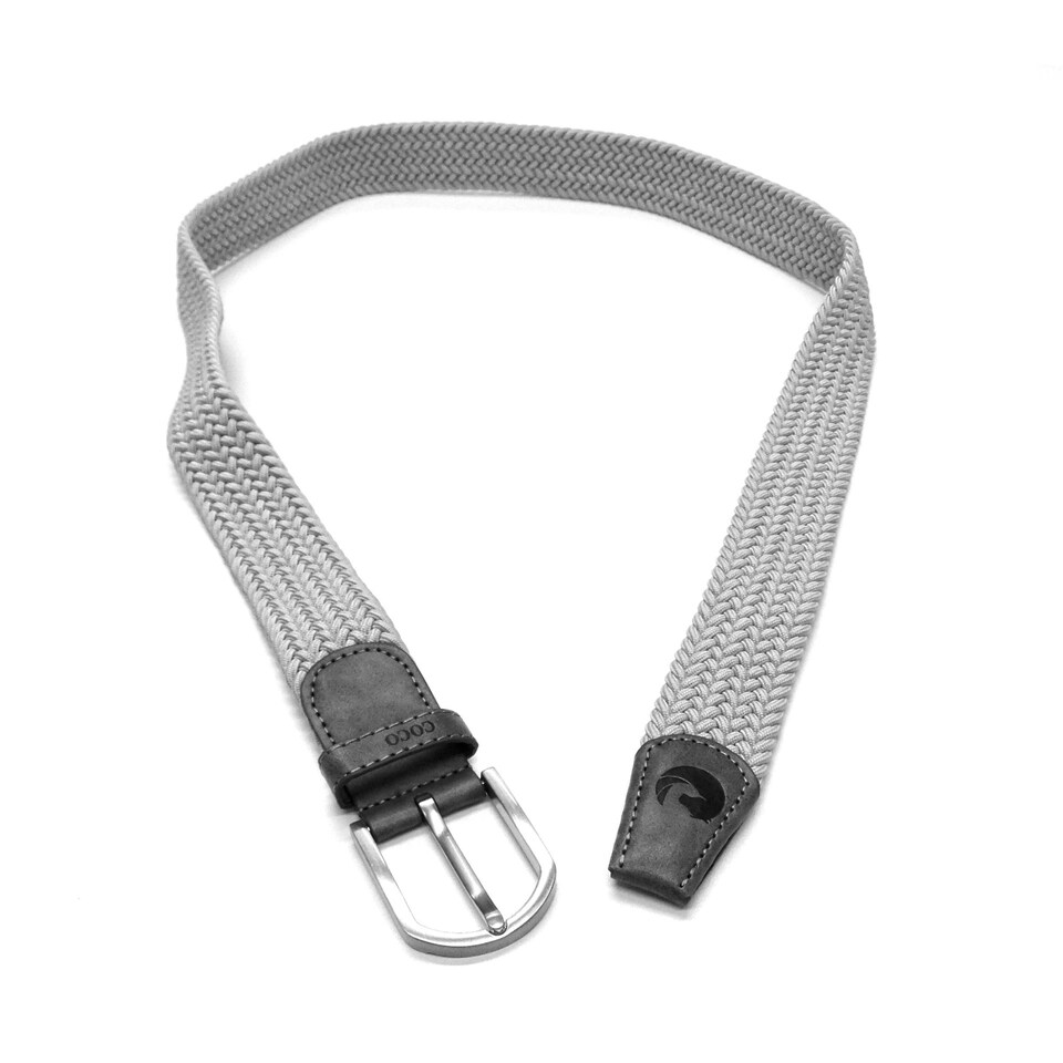 image 1 of Coco Equestrian Grey Unisex Adult Woven Elastic Braided Stretch Riding Belt | Grey