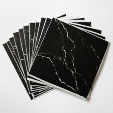 d-c-fix Black Marble 30.48 x 30.48cm Self-adhesive Vinyl Floor Tiles Pack 33 | 3sqm