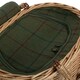 image 6 of Wicker Oval Green Tweed Fitted Cool Bag Drinks Picnic Basket