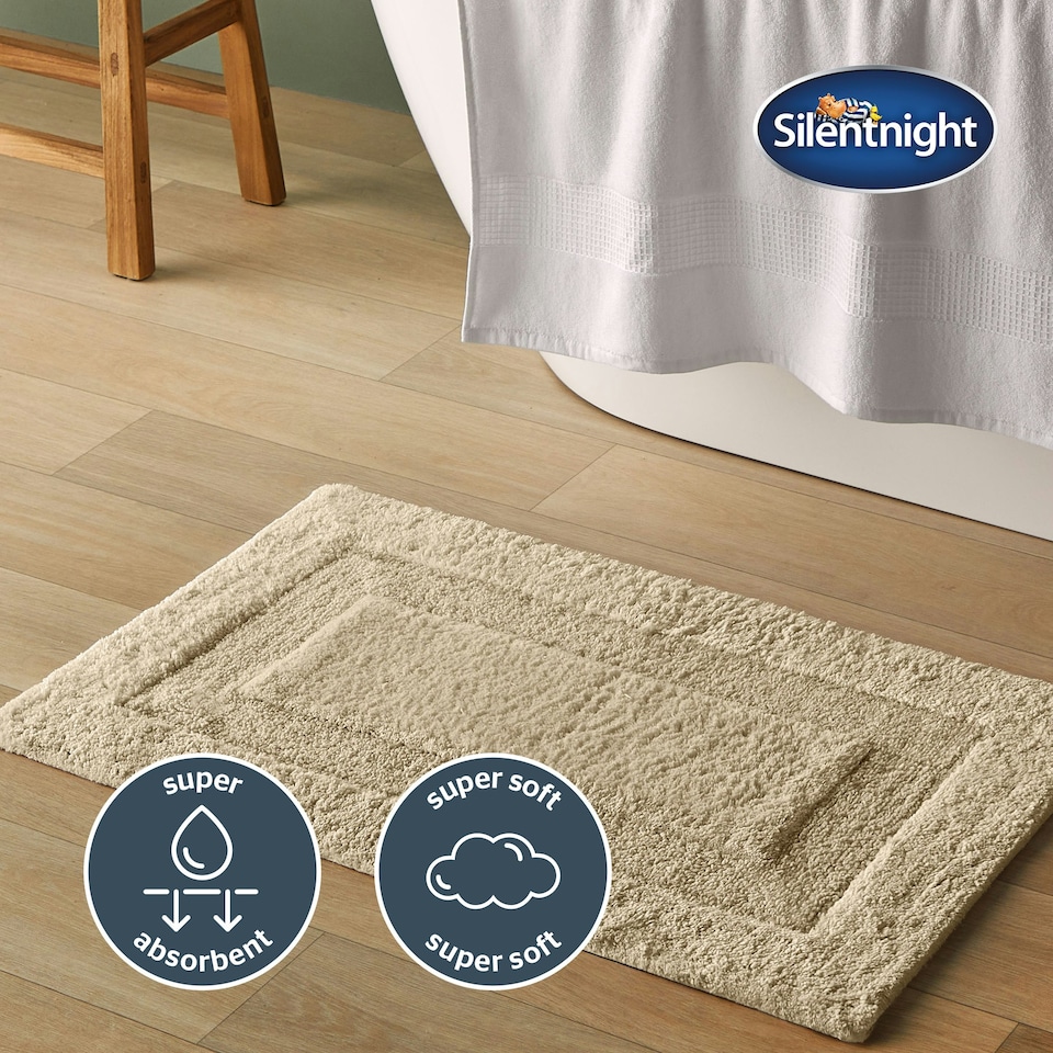 image 1 of Silentnight Supersoft Bathmat 100% Cotton BCI - Natural Cream