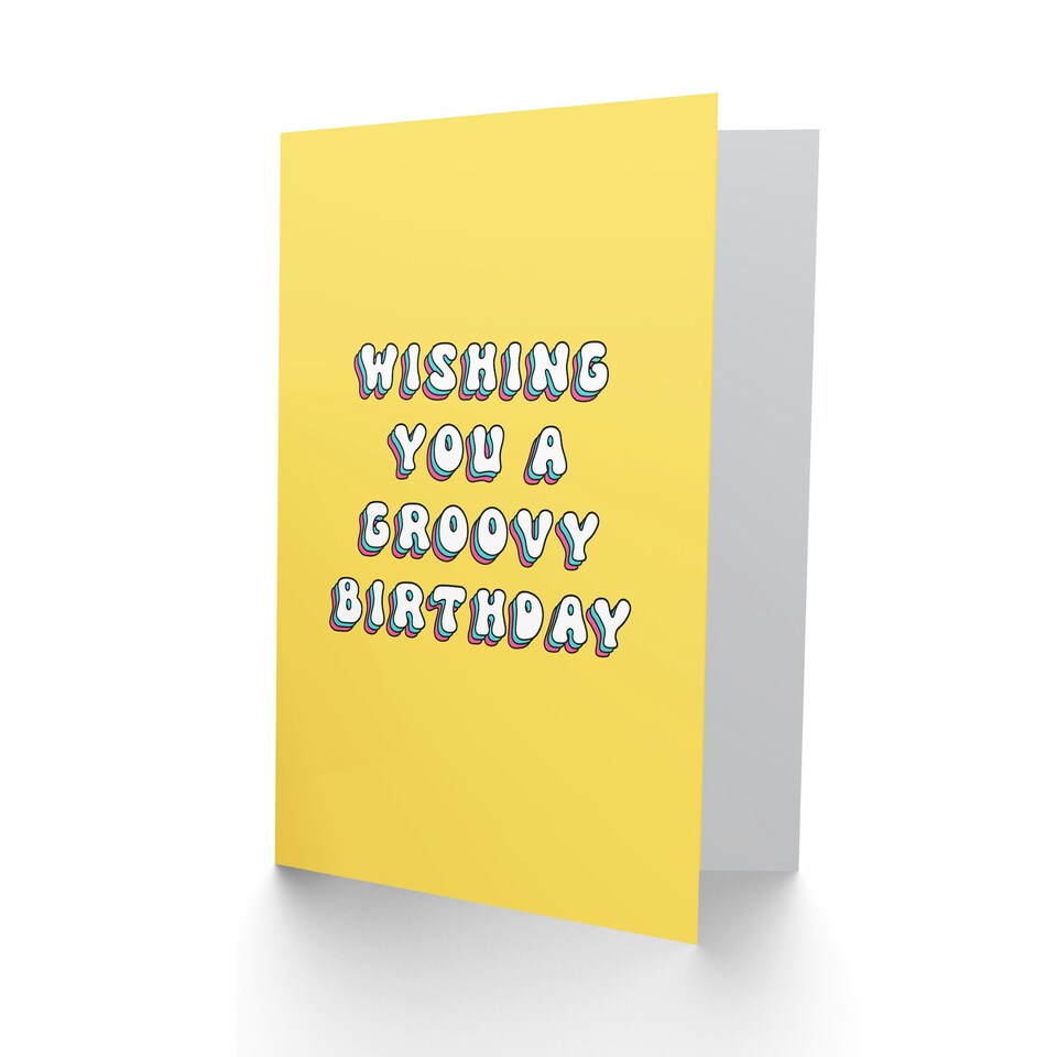 image 1 of Groovy Wishes For Her Birthday Card
