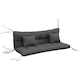 image 1 of Outsunny Outdoor Seat Cushions Back Cushion with 2 Pillows, Water Repellent Seat Pads for 3-Seater Chair, Swing, Sofa 