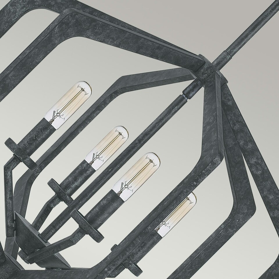 image 1 of Quoizel Vanguard Wire Frame Pendant Ceiling Light Old Black