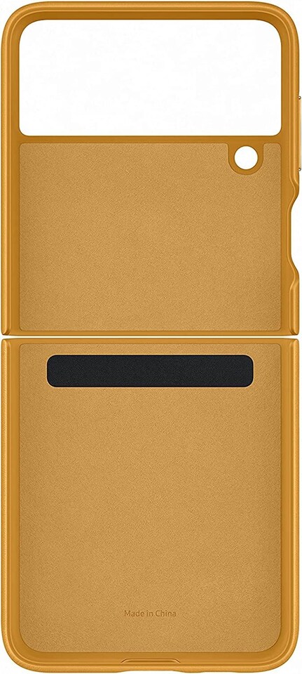 image 1 of Samsung Galaxy Z Flip 3 Leather Cover Mustard - EF-VF711LYEGWW