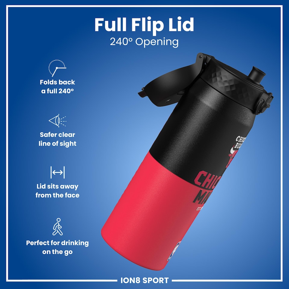 image 1 of NBA x Sport, Insulated Bottle, NBA 50, 750ml (24oz) | Red | NBA 50 Chicago Bulls | One Size