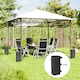 image 2 of Outsunny Set of 4 Heavy Duty Gazebo Weights Bags, 500D Sand Weights, Black | Black | Black | 22 x 22 x 50 cm