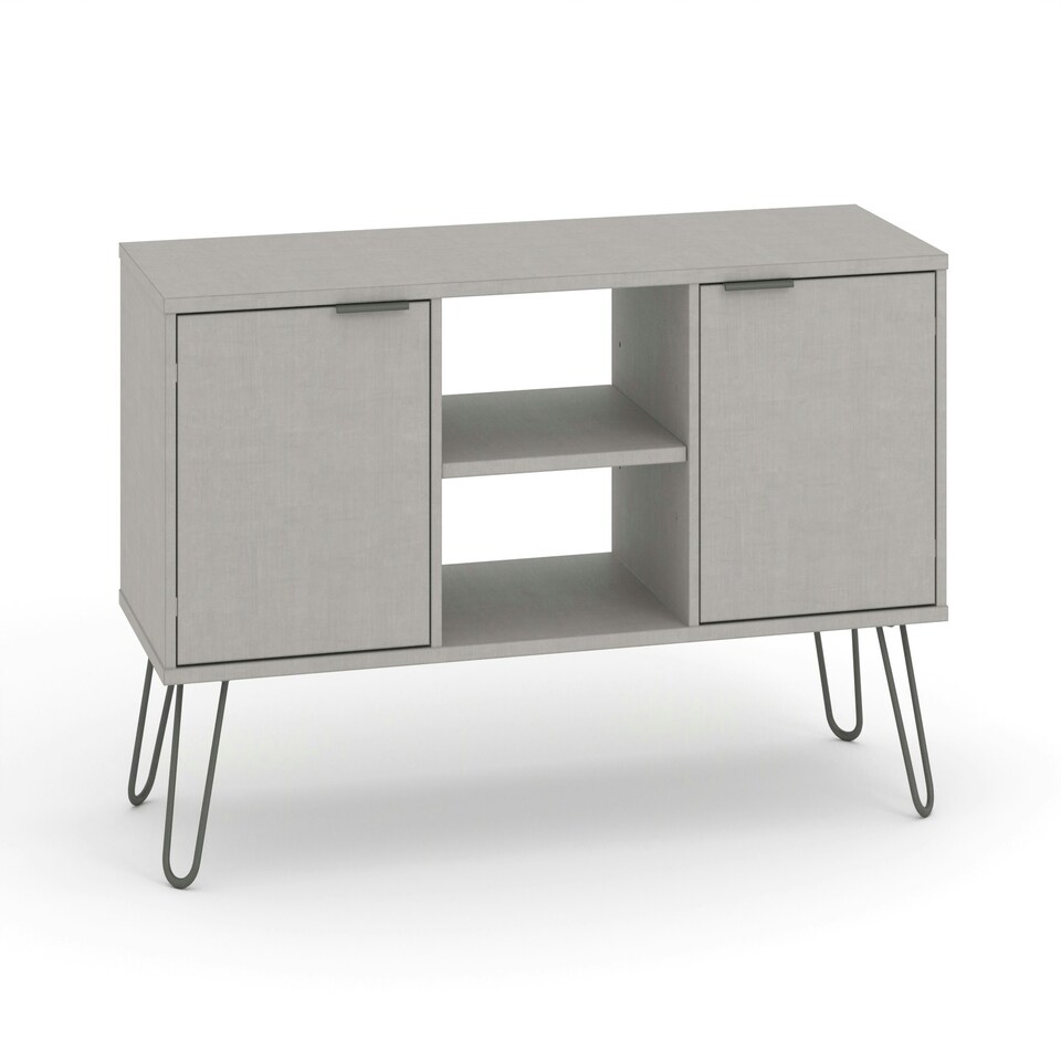 image 1 of Core Products Augusta Grey 2 Door Flat Screen TV Unit, H57.0cm x W114.5cm x D39.5cm Grey