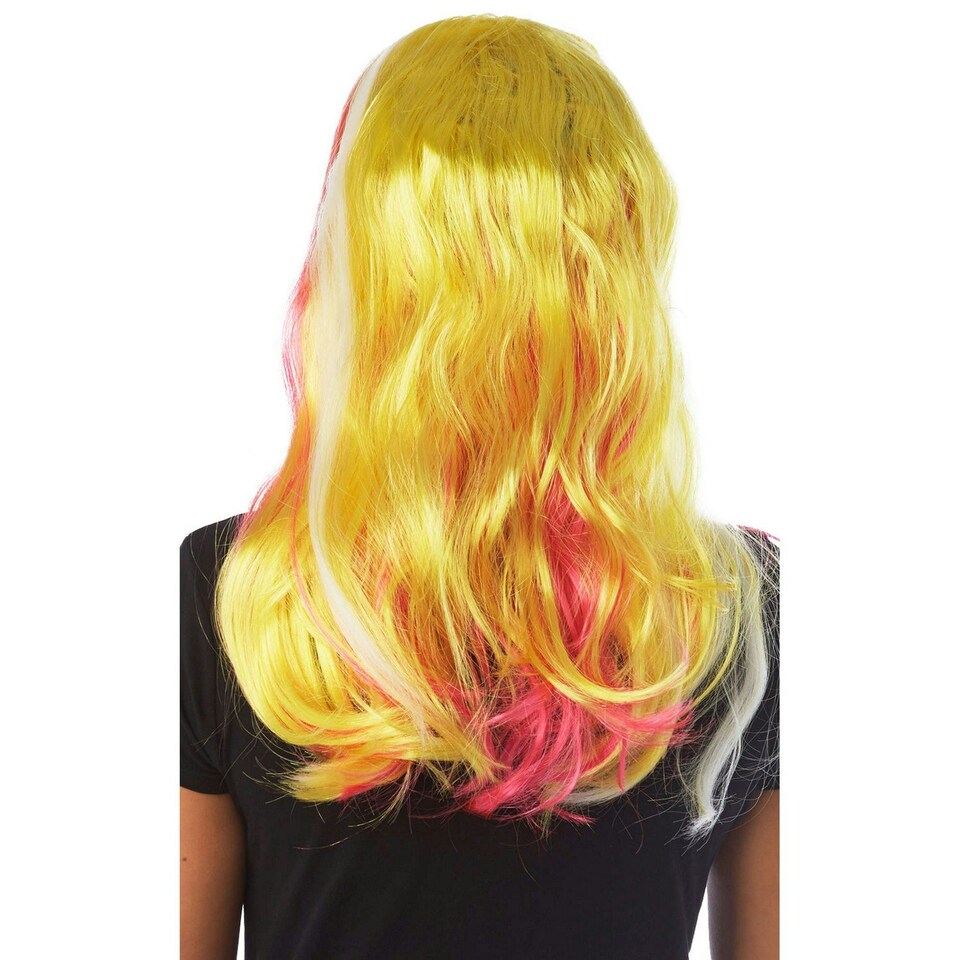 image 1 of Bristol Novelty Unisex Adult Rainbow Wig - Blonde/White/Pink - One Size One Size