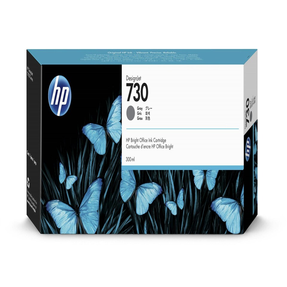 HP No 730 Grey Standard Capacity Ink Cartridge 300ml - P2V72A N/A