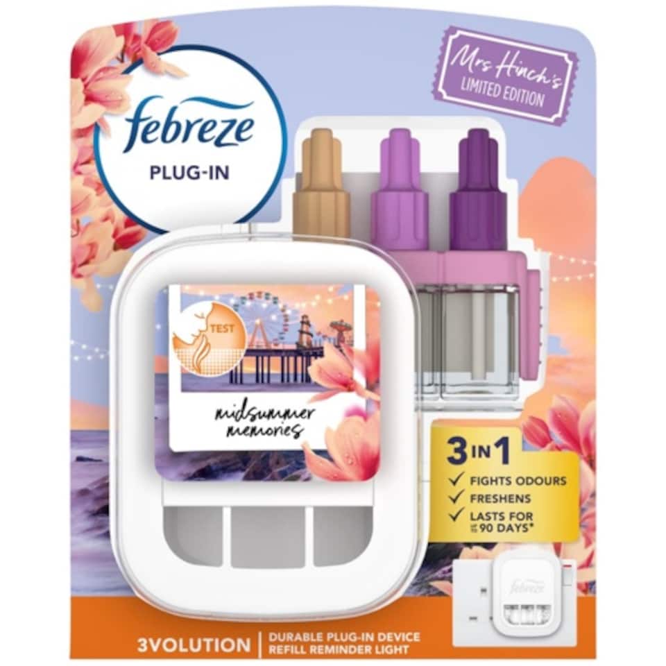 image 1 of Febreze 3Volution Starter Kit Mrs Hinch's Midsummer Memories 20ml