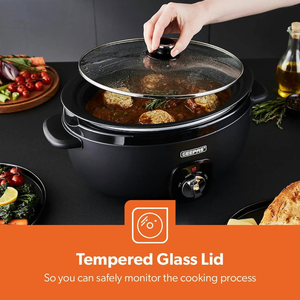 image 1 of Geepas 6.5 Litre Slow Cooker