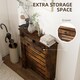 image 6 of HOMCOM Radiator Cover with Drawer, Horizontal Slat, 78cm | Brown | Rustic Brown | 78W x 19D x 95.5H cm