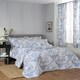 image 1 of Toile De Jouy Decorative Pink or Blue Elegant Curtains, 137cm and 183cm, 100% Cotton Blue | 183cm width x 168cm drop