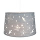 image 1 of Fun Rockets and Stars Childrens/Kids Grey Cotton Bedroom Pendant or Lamp Shade | Grey | Grey | 1
