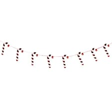 Christmas Foiled Candy Cane Paper Garland Hanging Decoration 2m