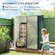 image 3 of Outsunny 5ft x 3ft Lean to Garden Shed, Metal Outdoor Storage Shed with Single Lockable Door, Tool Storage Shed for Garden, Patio, Green