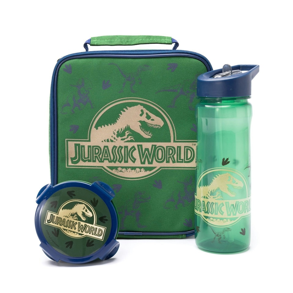 image 1 of Jurassic World Childrens/Kids Lunch Bag And Bottle Set - Green - One Size