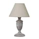 image 2 of Hill Interiors Metis Urn Linen Table Lamp (UK Plug) - White - One Size