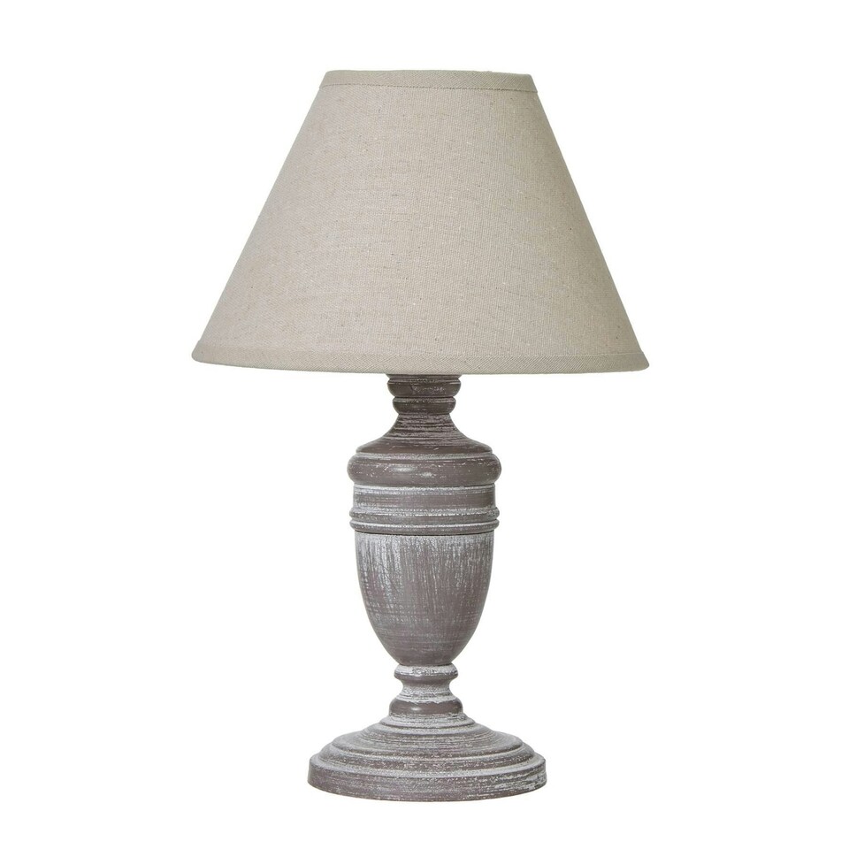 image 1 of Hill Interiors Metis Urn Linen Table Lamp (UK Plug) - White - One Size