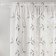 image 6 of Oasis Grey Embroidered Leaf Design Voile Panels - Pair 140 x 183cm (55x72")