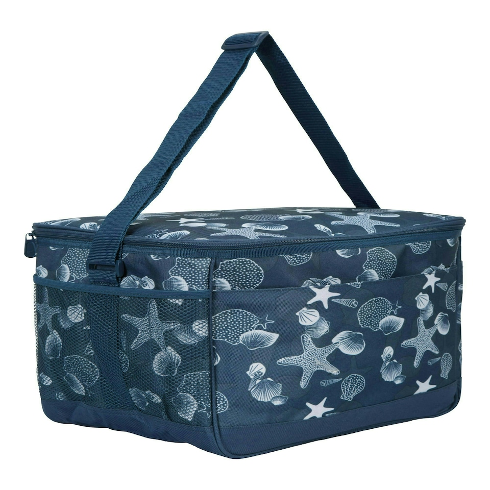 image 1 of Mountain Warehouse 25L Picnic Camping Coolbag Lightweight Durable Adjustable Bag Blue | Light Blue