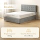 image 5 of HOMCOM Upholstered Ottoman Bed with Storage Drawer and Adjustable Headboard, 4ft6 Double Size Bed Frame with Gas Lift End Opening, Wooden Slats, No Mattress, Grey