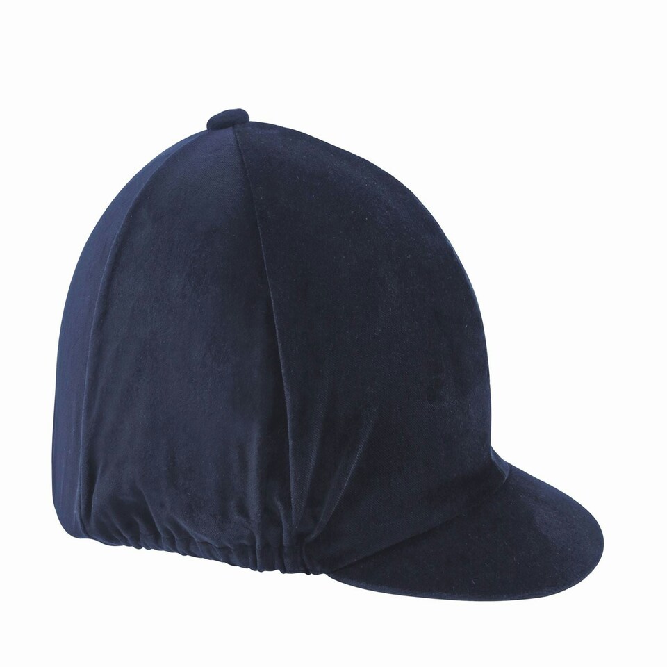 image 1 of Shires Velvet Hat Cover Blue | Medium