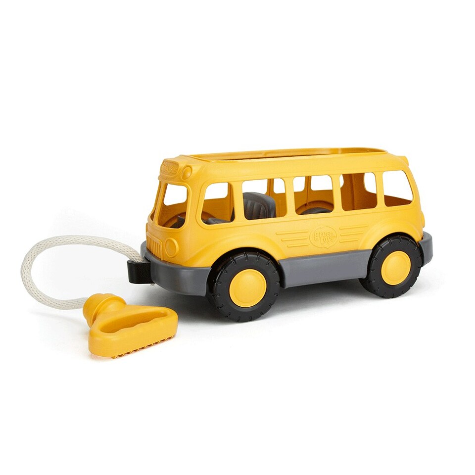 image 1 of Green Toys Pull Along School Bus Wagon