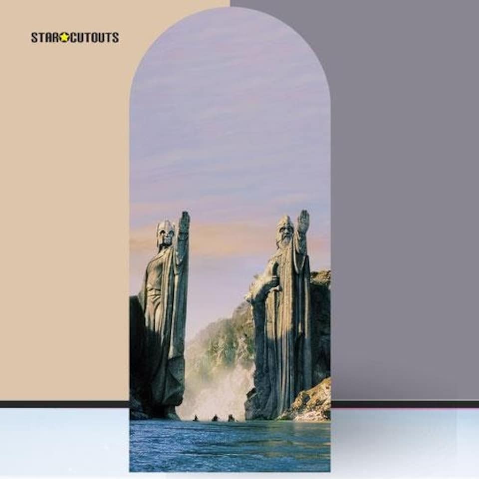 image 1 of Lord of the Rings Argonath Single Backdrop Cardboard Cutout 185cm