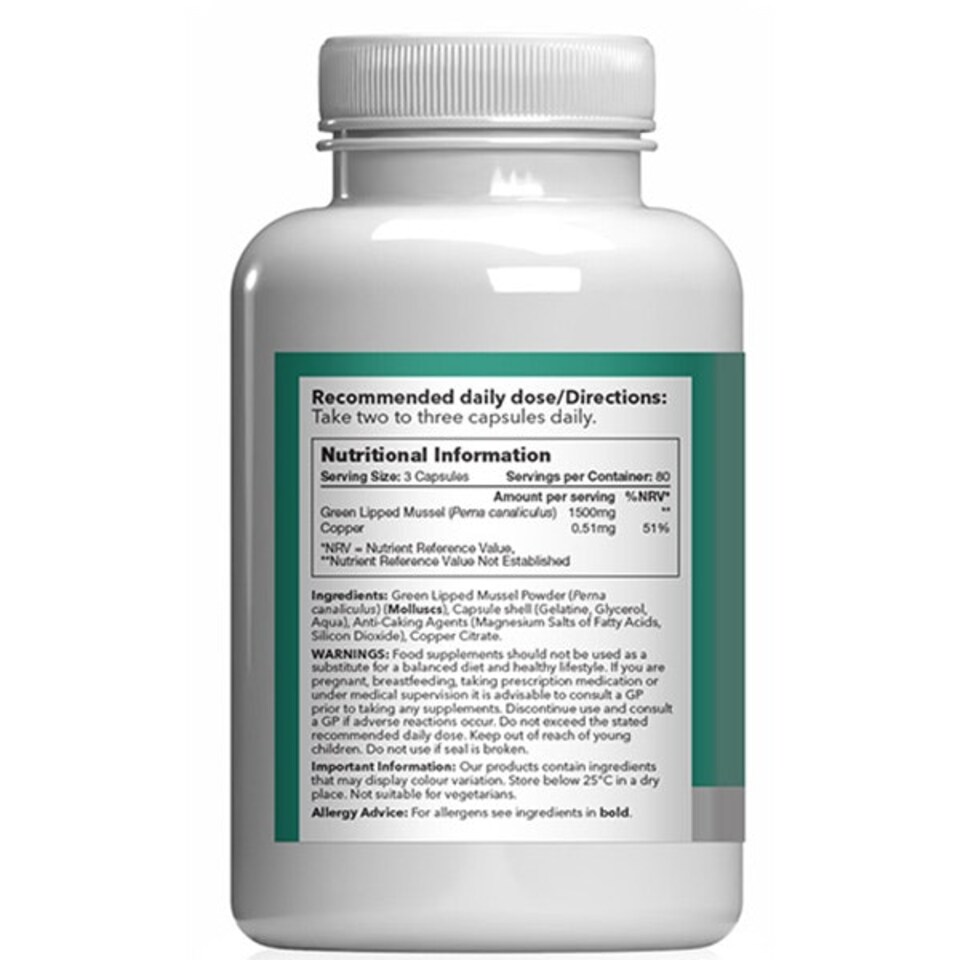 image 1 of Green Lipped Mussel Extract 1500mg - 240 Capsules