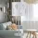 image 5 of Set of 2 Chrome Touch Operated Table Lamps with White Fern Shades Chrome | White