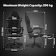 image 3 of Alivio Ergonomic Gaming Chair with Massage Lumbar Cushion & Retractable Footrest, PU Leather Video Game Chair (Black)