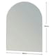 image 3 of Showerdrape Hampton Arched Oval Wall Mounted Frameless Bathroom Mirror 70 x 50cm