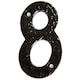 image 1 of Hammer & Tongs Rustic Iron Numeral - Number 8 - H80mm - Black