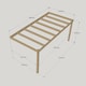 image 3 of Wall Mounted Box Pergola - Wood - L240 x W480 x H270 cm - Light Green