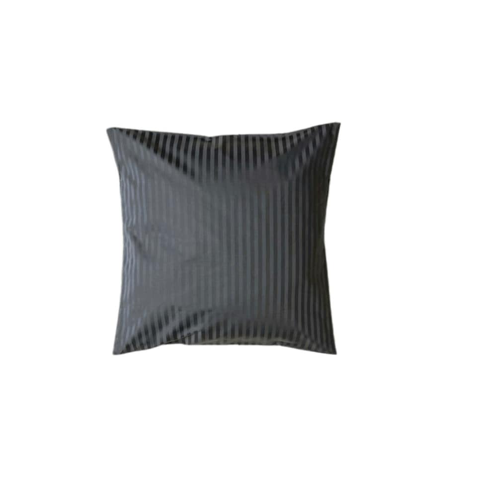 Belledorm Hotel Stripe Pillowcase - Charcoal - 66cm x 66cm