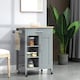 image 2 of HOMCOM Compact Kitchen Trolley Utility Cart on Wheels with Open Shelf Grey